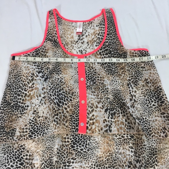 No Boundaries Leopard & Pink Tank Top - Picture 9 of 16